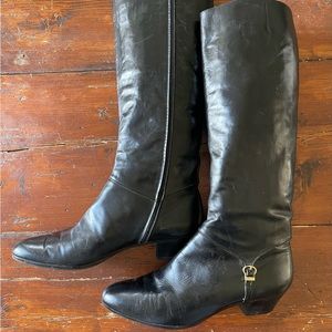 Vintage Salvatore Ferragamo Vero Cuoio Leather Boots Made in Italy